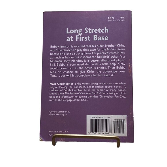 Long Stretch at First Base by Matt Christopher (1993, Trade Paperback) - Picture 5 of 5